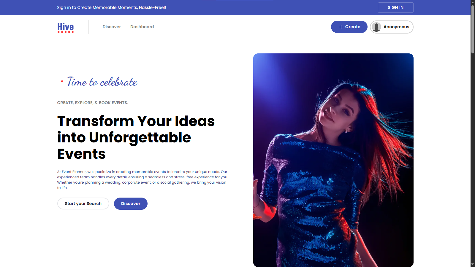 Hive - Event Planner Web App